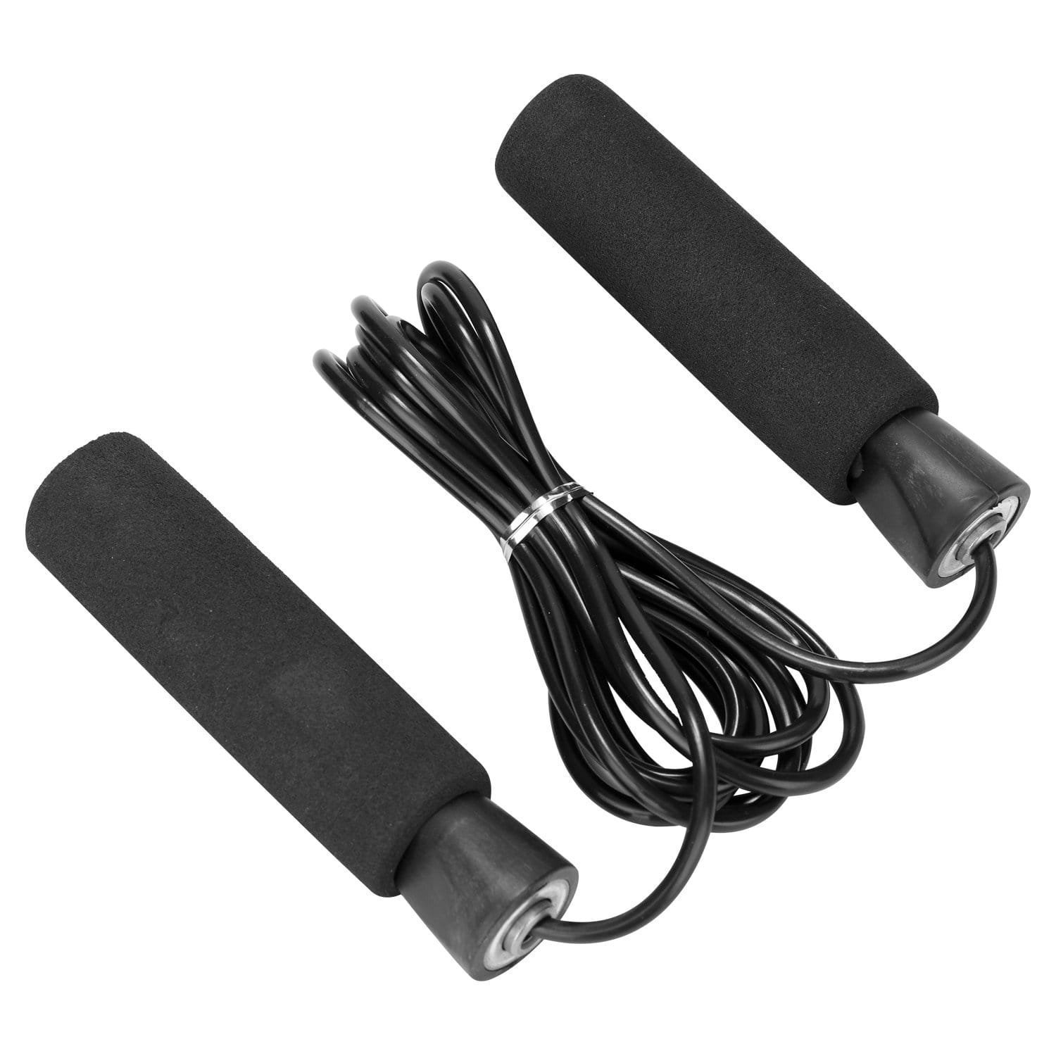 6cd7f46d-be65-4d65-a882-740319048c8b.jpg Adjustable Jump Rope Fitness Skipping Rope Soft Foam Handles for Exercise - Image 1
